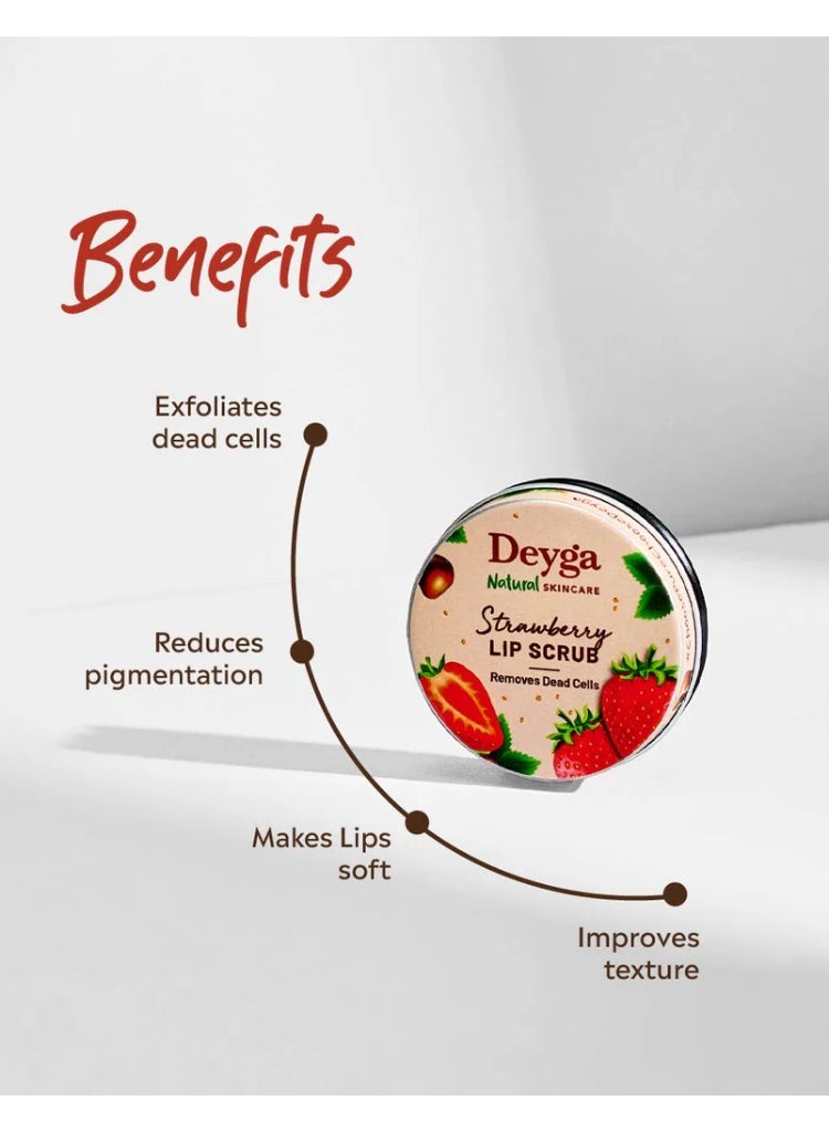 Deyga Nourished Lips Combo | Lip Scrub  16g & Lip Balm  10g| Exfoliate, Hydrate, Nourish & Moisturize | For Men & Women,1 Count,Multi - Image 2
